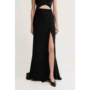 Sandro Ferrone fustă culoarea negru, midi, evazati, S23XBEBATMAN imagine