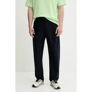 A.P.C. pantaloni de bumbac pantalon renato bărbați, culoarea bleumarin, cu fason chinos, COHFU.H08428 imagine
