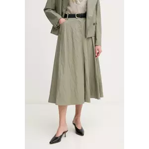 Sandro Ferrone fustă culoarea verde, midi, evazati, S23XBEBARBERO imagine