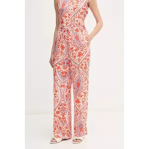 Marc Aurel pantaloni femei, culoarea portocaliu, lat, high waist, 1863-1000-24791 imagine