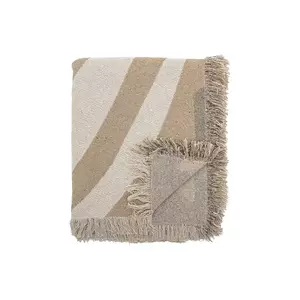 Bloomingville pătură Orinoco 160 x 130 cm culoarea bej imagine