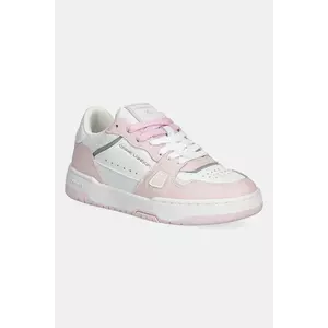 Crime London sneakers din piele BASKET femei, culoarea roz, 26301PP5 imagine
