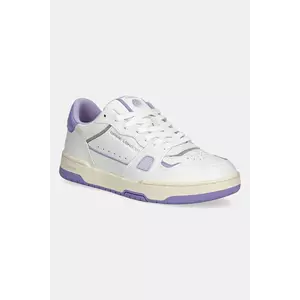 Crime London sneakers din piele BASKET femei, culoarea alb, 28302AA6 imagine