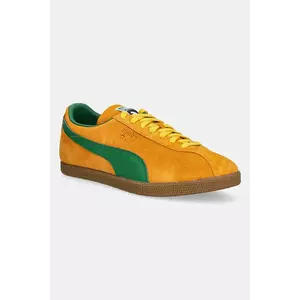 Puma sneakers din piele intoarsă Brasil bărbați, culoarea portocaliu, 401048 imagine