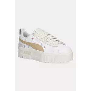 Puma sneakers din piele Mayze Secret Garden Wns femei, culoarea alb, 401262 imagine
