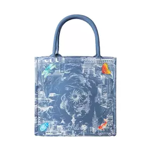 Lilou geantă SHOP/MED/CANVAS/BLUE/LIGHT/30 imagine