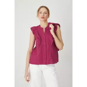 Medicine bluza din bumbac femei, culoarea rosu, neted imagine