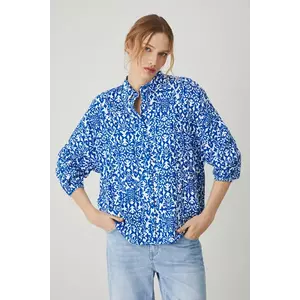 Medicine camasa din amestec de in femei, cu guler clasic, relaxed imagine