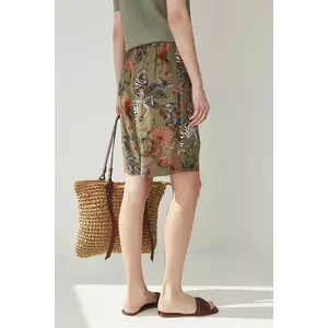 Medicine pantaloni scurti femei, culoarea verde, modelator, high waist imagine