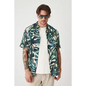 Medicine camasa din amestec de in barbati, cu guler clasic, regular imagine