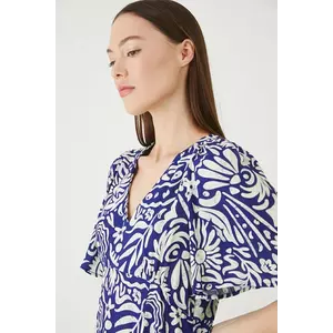 Medicine rochie culoarea bleumarin, mini, evazată imagine