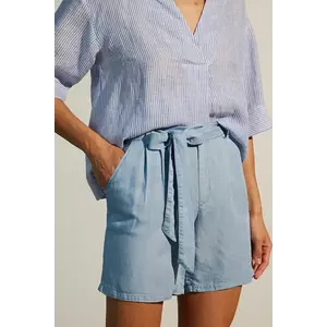 Medicine pantaloni scurti femei, neted, high waist imagine