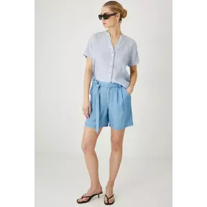 Medicine pantaloni scurti femei, neted, high waist imagine