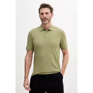 BOSS polo de bumbac culoarea verde, uni, 50468362 imagine