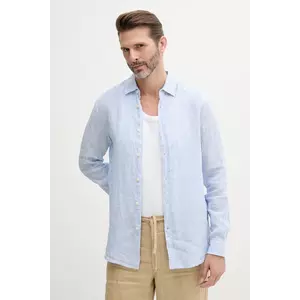 United Colors of Benetton camasa de in culoarea negru, cu guler clasic, regular imagine