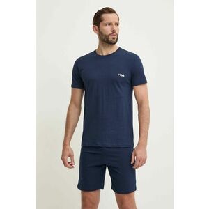 Fila set de pijama de bumbac culoarea albastru marin, neted, FPS1194 imagine