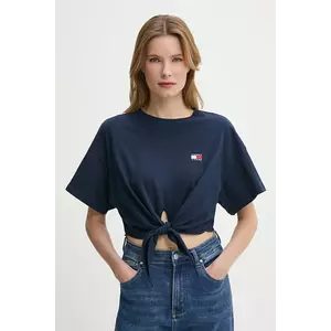 Tommy Jeans tricou din bumbac culoarea bleumarin, DW0DW20321 imagine