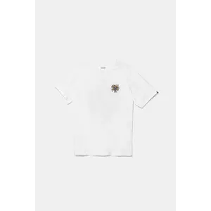 Vans tricou din bumbac Vortex culoarea alb, cu imprimeu, VN000MKHWHT1 imagine