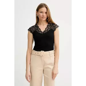 Morgan bluză culoarea negru, uni, DELI imagine