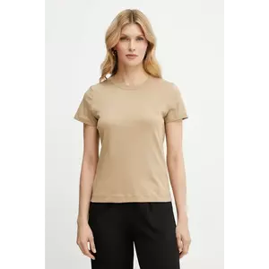 Marella tricou din bumbac LANGUE femei, culoarea bej, 2513971025200 imagine