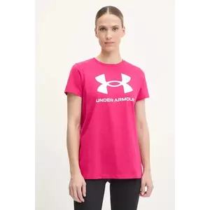 Under Armour tricou femei, culoarea bordo imagine