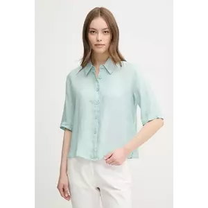 United Colors of Benetton camasa de in culoarea maro, cu guler clasic, regular imagine