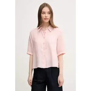 United Colors of Benetton camasa de in culoarea maro, cu guler clasic, regular imagine