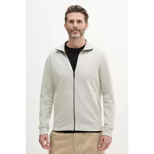 BOSS Orange hanorac de bumbac barbati, culoarea bej, neted, 50511709 imagine