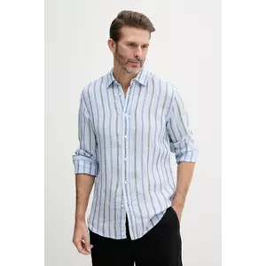 United Colors of Benetton camasa de in culoarea negru, cu guler clasic, regular imagine