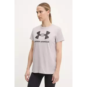 Under Armour tricou femei, culoarea bordo imagine
