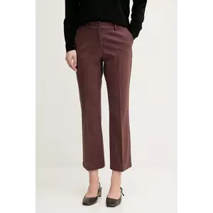 Sisley pantaloni femei, culoarea negru, drept, medium waist imagine