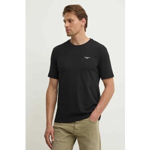 Marc O'Polo tricou din bumbac DENIM barbati, culoarea negru, neted, B61202151060 imagine