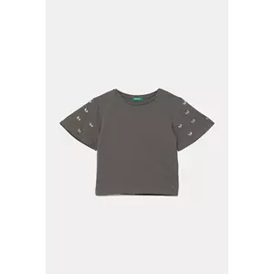 United Colors of Benetton tricou de bumbac pentru copii culoarea gri, 3MI5C10O1 imagine