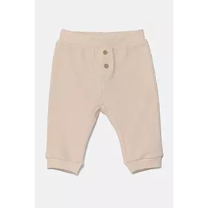 United Colors of Benetton pantaloni din bumbac pentru bebeluși culoarea roz, uni, 3X3MAF027 imagine