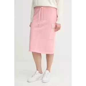 United Colors of Benetton fustă din bumbac culoarea roz, mini, drept, 39BLD000E imagine