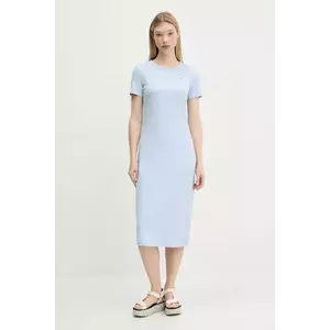 Tommy Jeans rochie midi, evazată, DW0DW19721 imagine