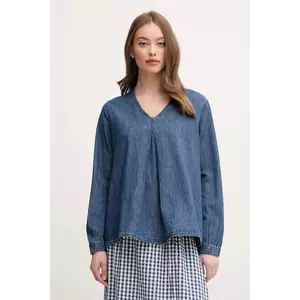 United Colors of Benetton bluză din bumbac uni, 5RZKDQ0BD imagine