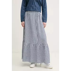 United Colors of Benetton fustă din bumbac culoarea bleumarin, midi, evazati, 4XDKD004V imagine