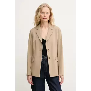 United Colors of Benetton sacou culoarea bej, un singur rand de nasturi, uni, 2R4CDW02W imagine