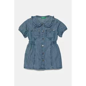 United Colors of Benetton rochie din denim pentru copii mini, evazată, 41DWGV029 imagine