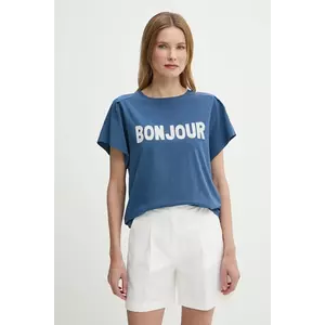 United Colors of Benetton tricou din bumbac culoarea bleumarin, 3LNSD109Z imagine