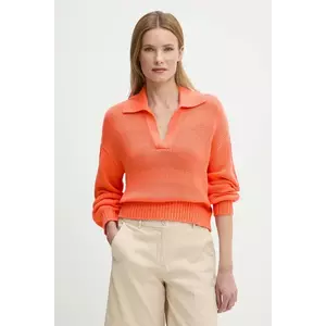 United Colors of Benetton pulover de bumbac culoarea portocaliu, 1898D3015 imagine