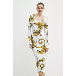 Versace Jeans Couture rochie culoarea alb, mini, mulată, 78HAO920 JS471 imagine