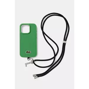 Lacoste carcasă de telefon iPhone 16 Pro culoarea verde, LCHMBCP16LPVCN imagine