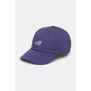 Puma șapcă de baseball din bumbac culoarea violet, cu imprimeu, 25997 imagine