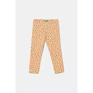 United Colors of Benetton leggins copii culoarea portocaliu, cu imprimeu, 3SDSGF04U imagine