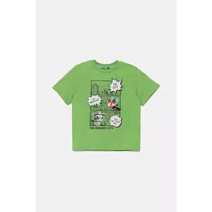 United Colors of Benetton tricou de bumbac pentru copii culoarea verde, cu imprimeu, 35RYG10I7 imagine