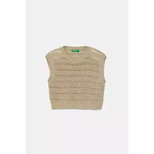 United Colors of Benetton vestă copii culoarea verde, light, 104FC108M imagine