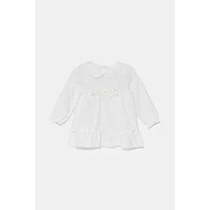 Jamiks rochie din bumbac pentru copii KORDELIA I culoarea alb, mini, evazată, JWH010 imagine