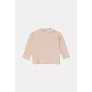United Colors of Benetton longsleeve din bumbac pentru bebeluși culoarea roz, 3X3MA105Y imagine